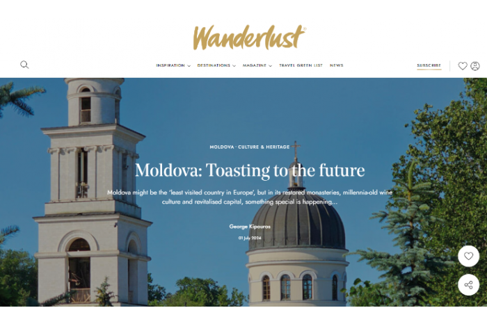 Descoperă Moldova cu #MOLDPRES: Revista Wanderlust despre Republica Moldova: „O destinație turistică încă nedescoperită a Europei”