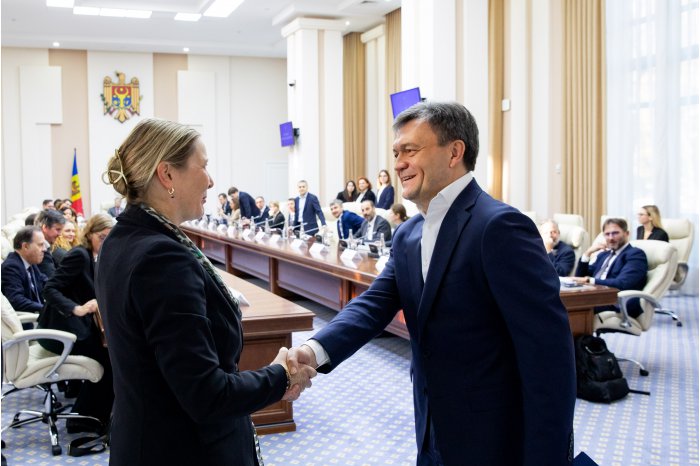 Premierul Dorin Recean, în discuții cu ambasadorii Comitetului pentru Politică şi Securitate al Consiliului Uniunii Europene 