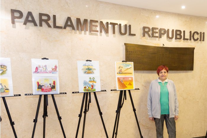 O expoziția de caricaturi a fost inaugurată în Parlament