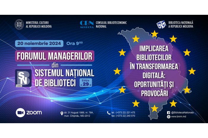 Bibliotecarii din ţară se vor reuni la un forum dedicat transformării digitale