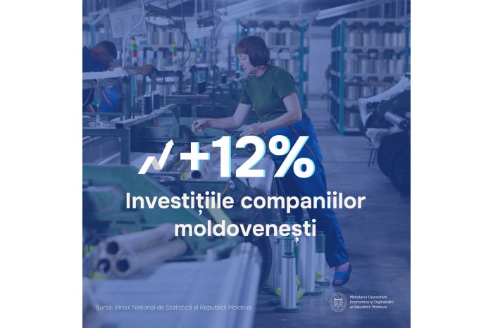 Investment by Moldovan companies up by 12%