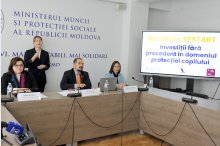 Conferința de presă organizată de Ministerul Muncii și Protecției Sociale cu tema „Rezultate RESTART: numărul de specialiști în protecția drepturilor copilului triplat și alte măsuri de suport pentru copii”  '